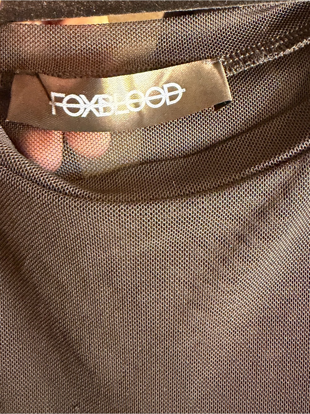 Foxblood Women's Black Mesh Top - Rhiannon tunic